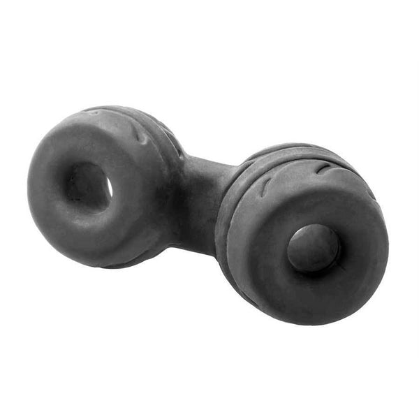 Cock Ring And Ball Stretcher Black Penis Enhancer By Perfect Fit Brand 