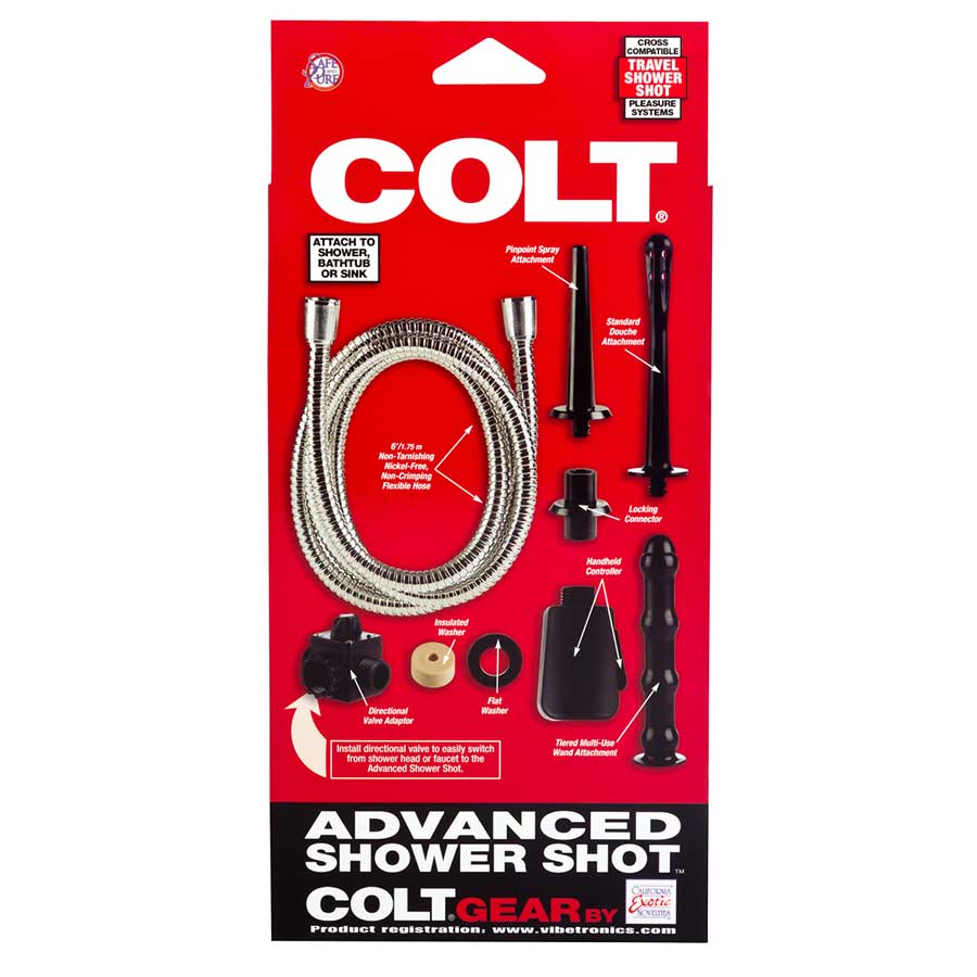 Colt Advanced Shower Shot Anal Douche Enema &amp; 6.75 Inch Dong Anal Douche