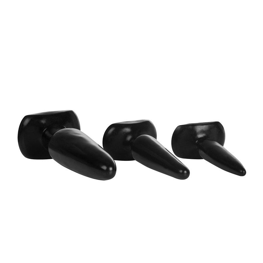 Colt Anal Trainer Kit | Set of 3 Black Butt Plugs for Men Colt Anal Trainer Kit | Set of 3 Black Butt Plugs for Men