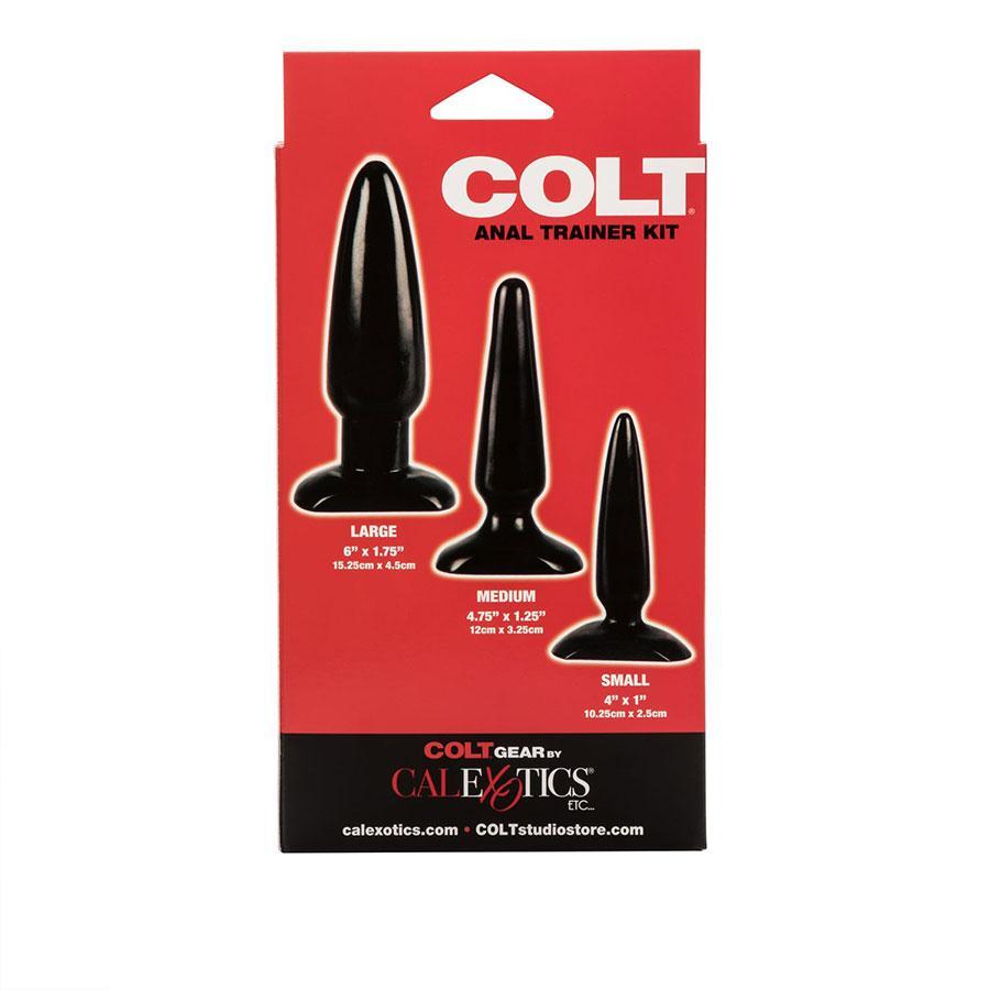 Colt Anal Trainer Kit | Set of 3 Black Butt Plugs for Men Anal Sex Toys