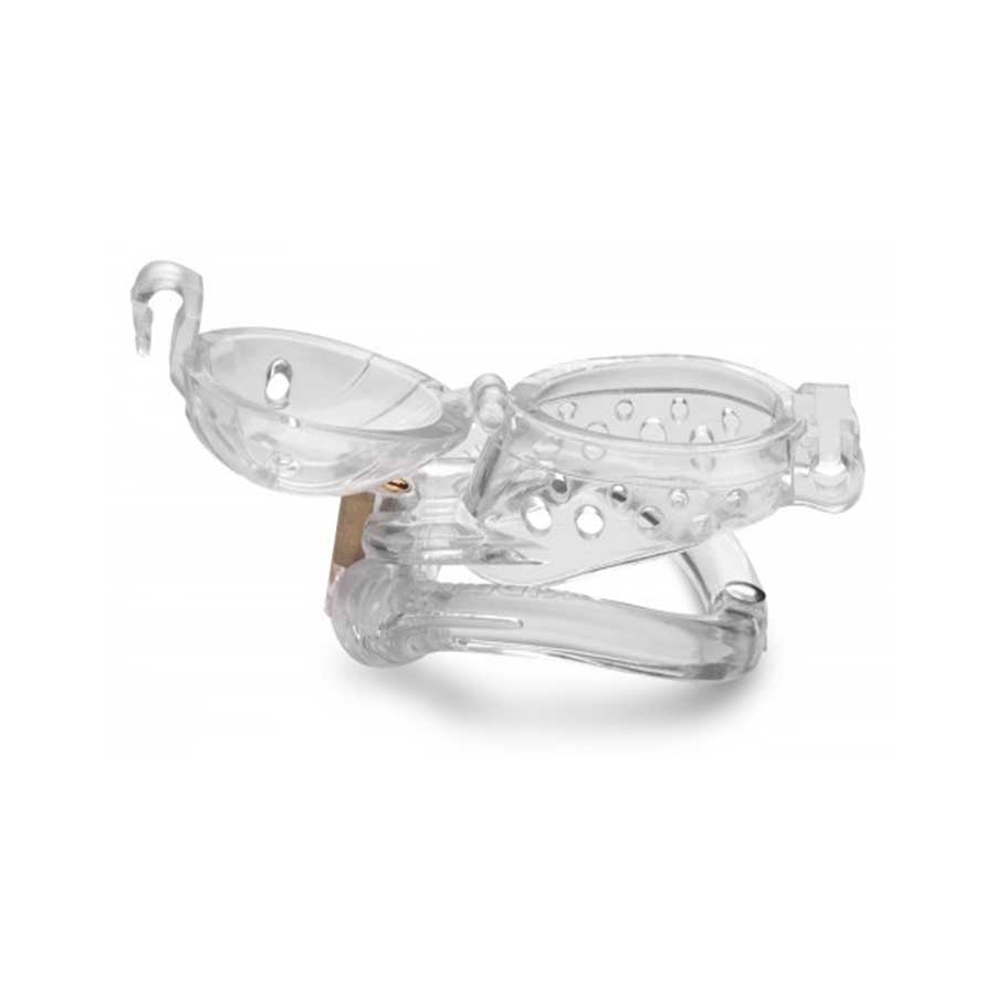 Customizable Locking 3.5 Inch Adjustable Clear Chastity Cage Chastity