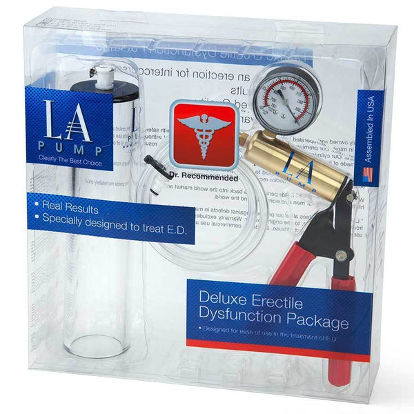 Deluxe Medical Grade Erectile Dysfunction Penis Pump Package by LA Pum