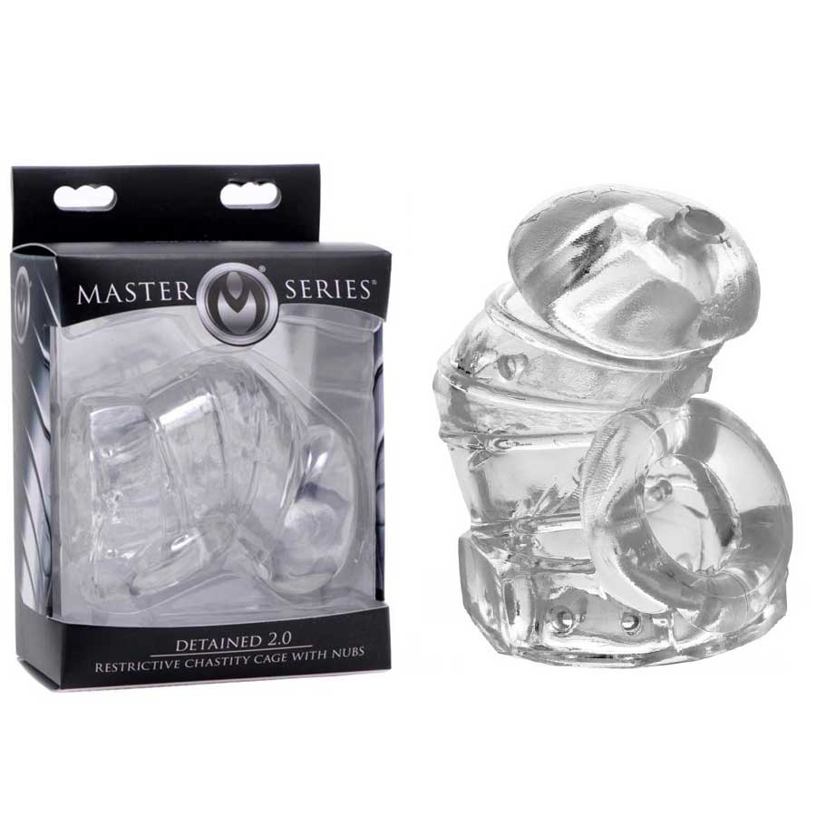 Detained 2.0 Restrictive 3 Inch Chastity Cage with Nubs by Master Series Chastity