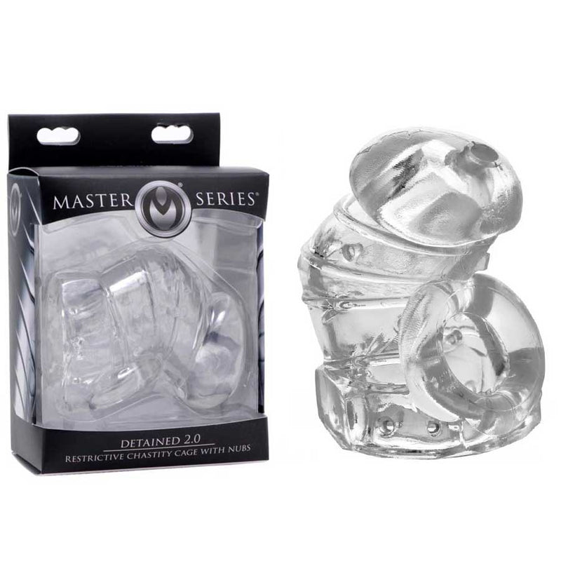 Detained 2.0 Restrictive 3 Inch Chastity Cage with Nubs by Master Seri Detained 2.0 Restrictive 3 Inch Chastity Cage with Nubs by Master Seri