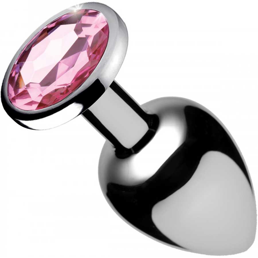 Diamond Jewel Butt Plug | Colored Metal Anal Toy with Gems Anal Sex Toys Small / Pink Gem