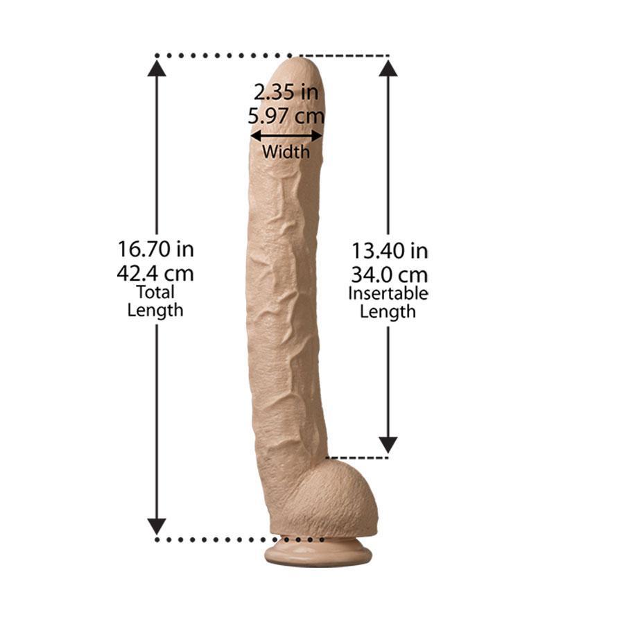 Dick Rambone Dildo | 13.5 Inch Realistic Huge Anal Dildo (Black or White) Anal Sex Toys