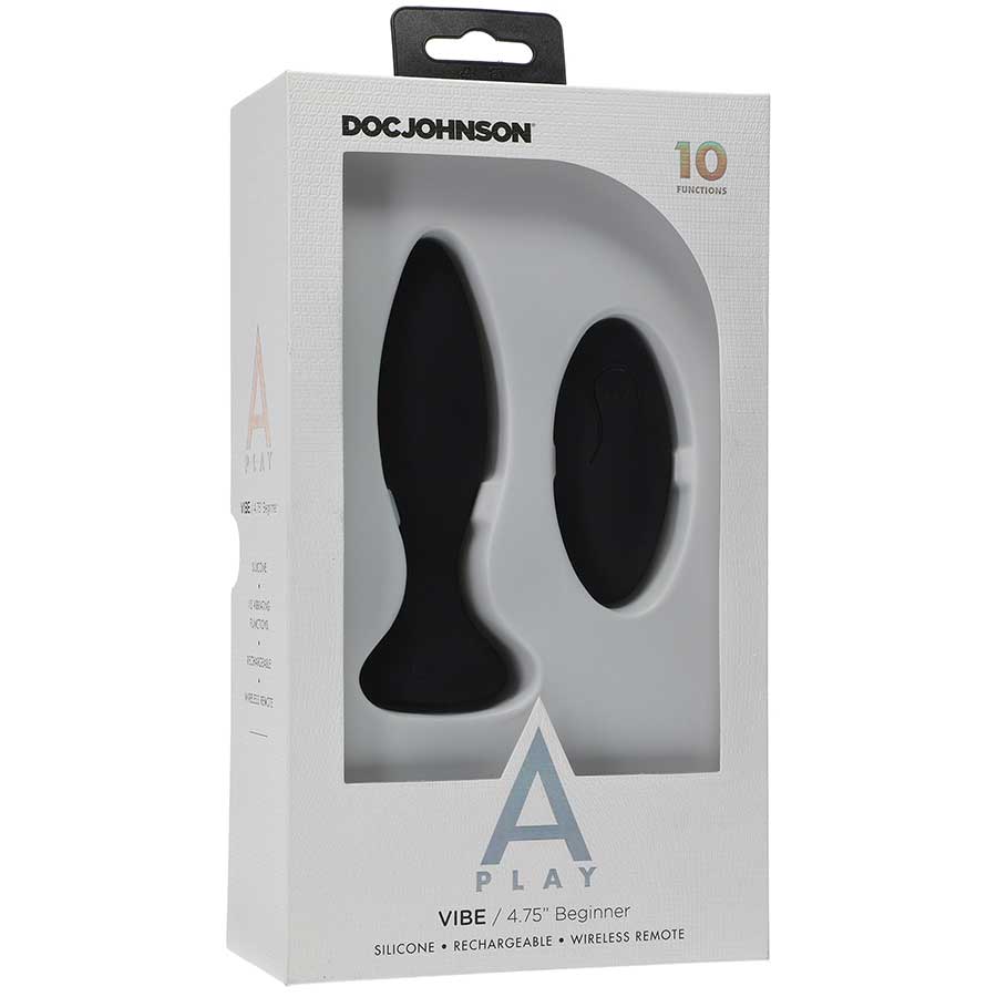 Doc Johnson A-Play 10-Function Beginner Vibrating Remote Butt Plug Doc Johnson A-Play 10-Function Beginner Vibrating Remote Butt Plug