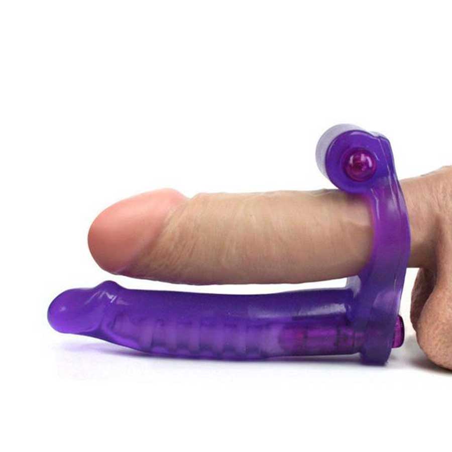 Double Penetrator Ultimate Dual Penetration Vibrating Cockring Cock Rings