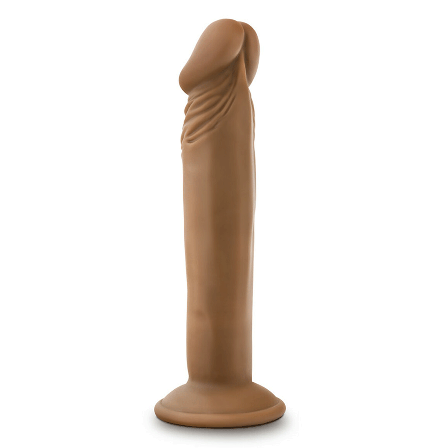 Dr. Skin Small 6 Inch Brown Starter Anal Suction Dildo by Blush Novelties Dildos