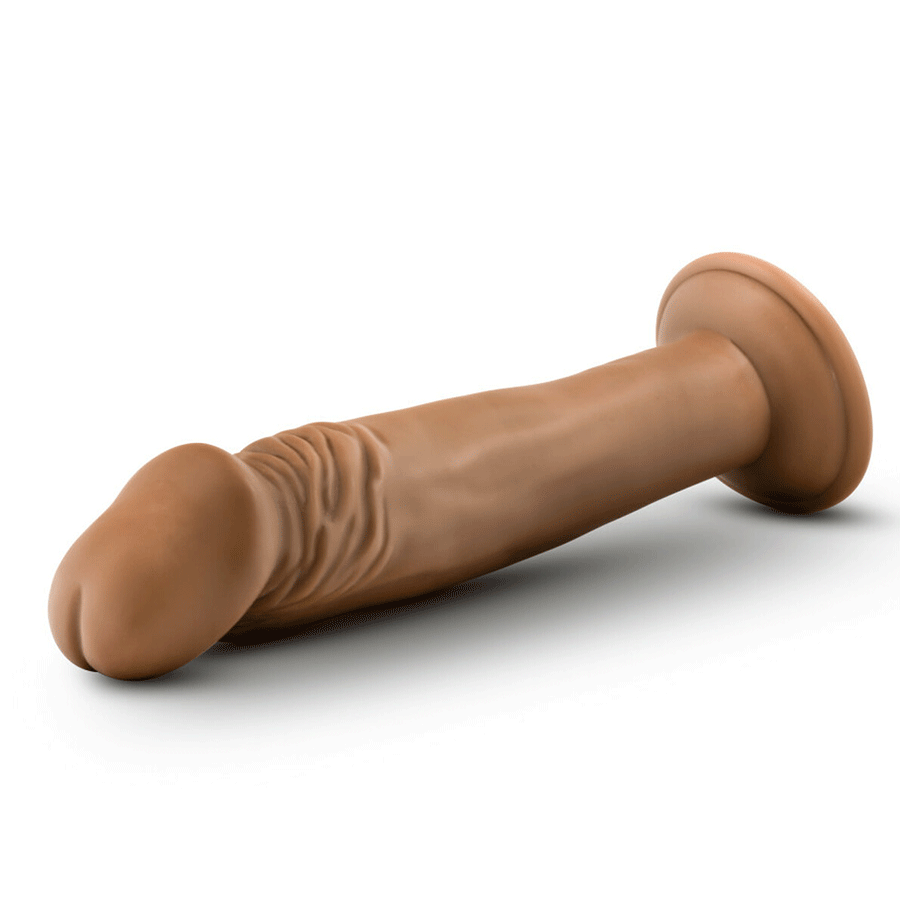 Dr. Skin Small 6 Inch Brown Starter Anal Suction Dildo by Blush Novelties Dildos