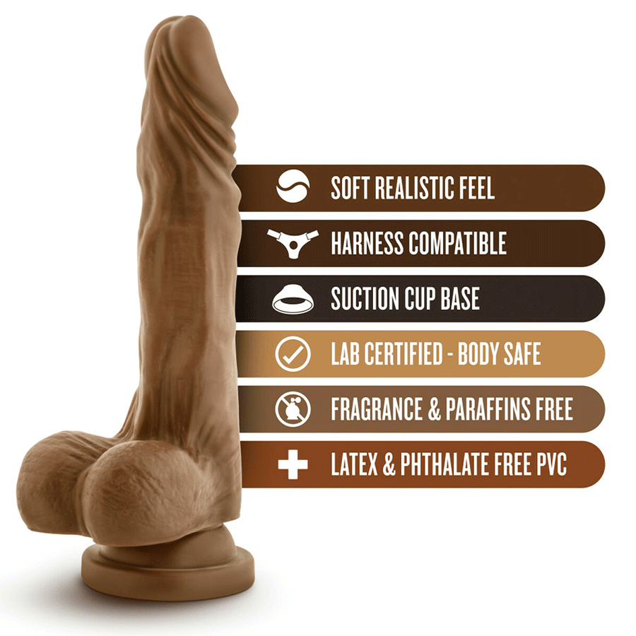 Dr. Skin Stud Muffin Realistic Anal Dildo with Balls by Blush Novelties Dildos