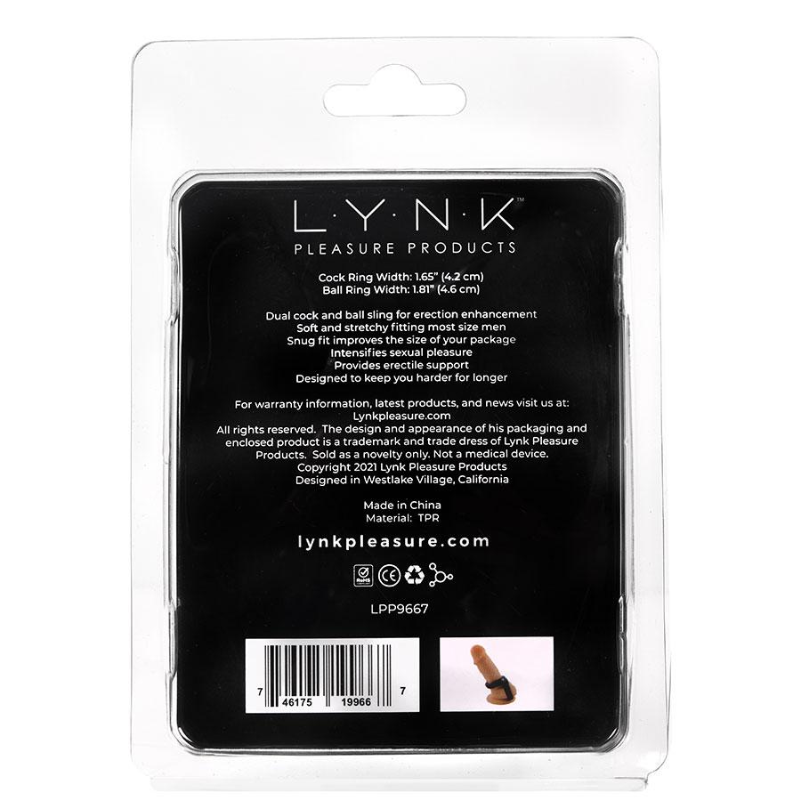 Dual Cock and Ball Enhancement Support Sling by Lynk Pleasure Cock Rings