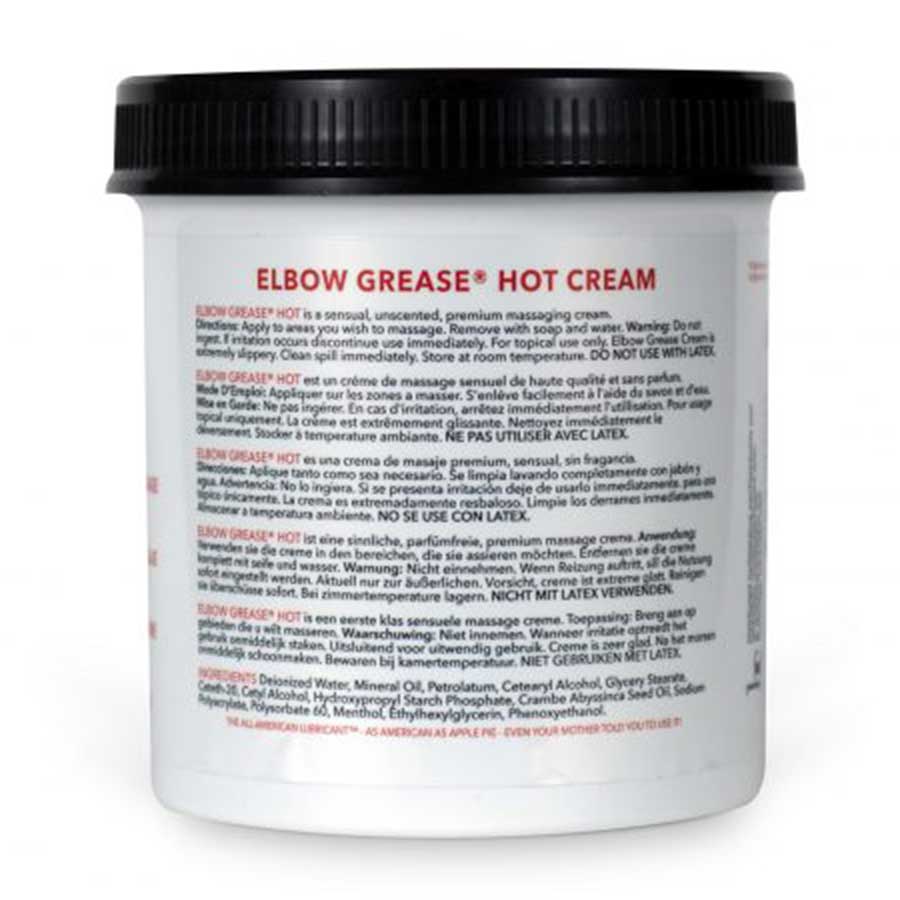 Elbow Grease Hot Cream Lube | Warming Oil Lubricant for Men Lubricant