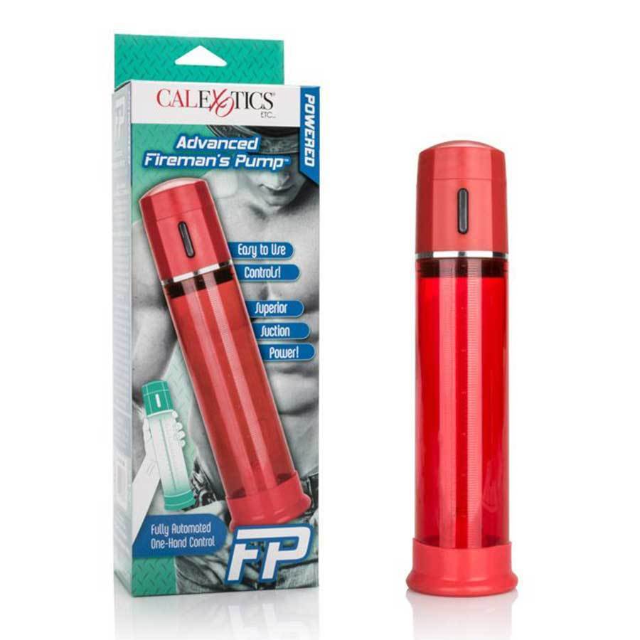 Electric Red 8.25 Inch Advanced Fireman's Penis Pump and Cock Enhancer Penis Pumps