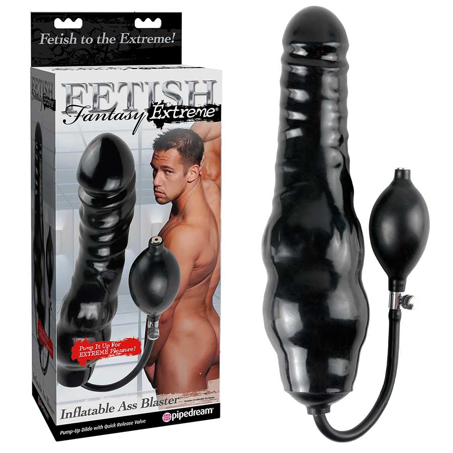 Fetish Fantasy Extreme Black Inflatable Ass Blaster Dildo by Pipedream Products Dildos