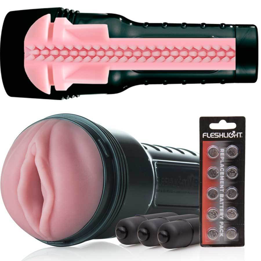 Fleshlight Pink Lady Vibro Vibrating Male Masturbator Masturbators