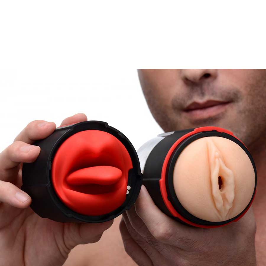 Flicking Tongue Oral Sex Masturbator &amp; Multispeed Vibrator by LoveBotz Masturbators