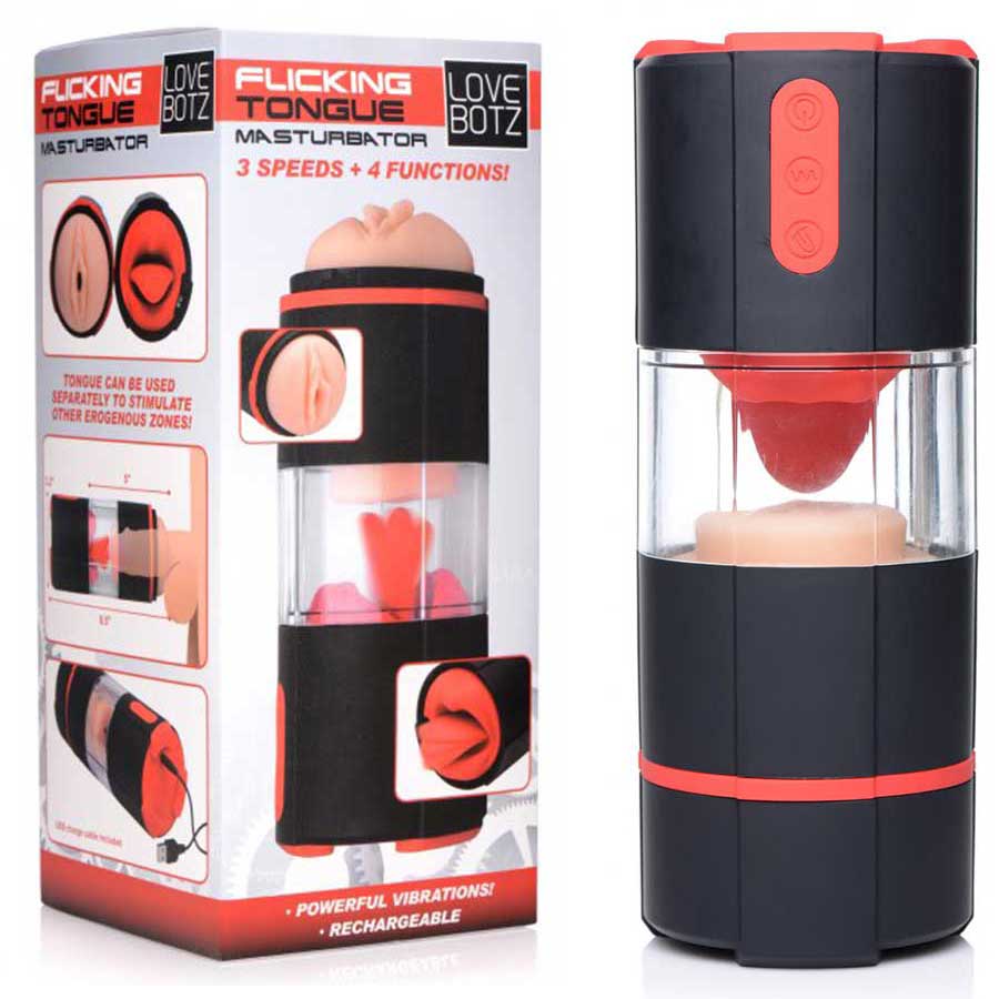 Flicking Tongue Oral Sex Masturbator & Multispeed Vibrator by LoveBotz Flicking Tongue Oral Sex Masturbator & Multispeed Vibrator by LoveBotz