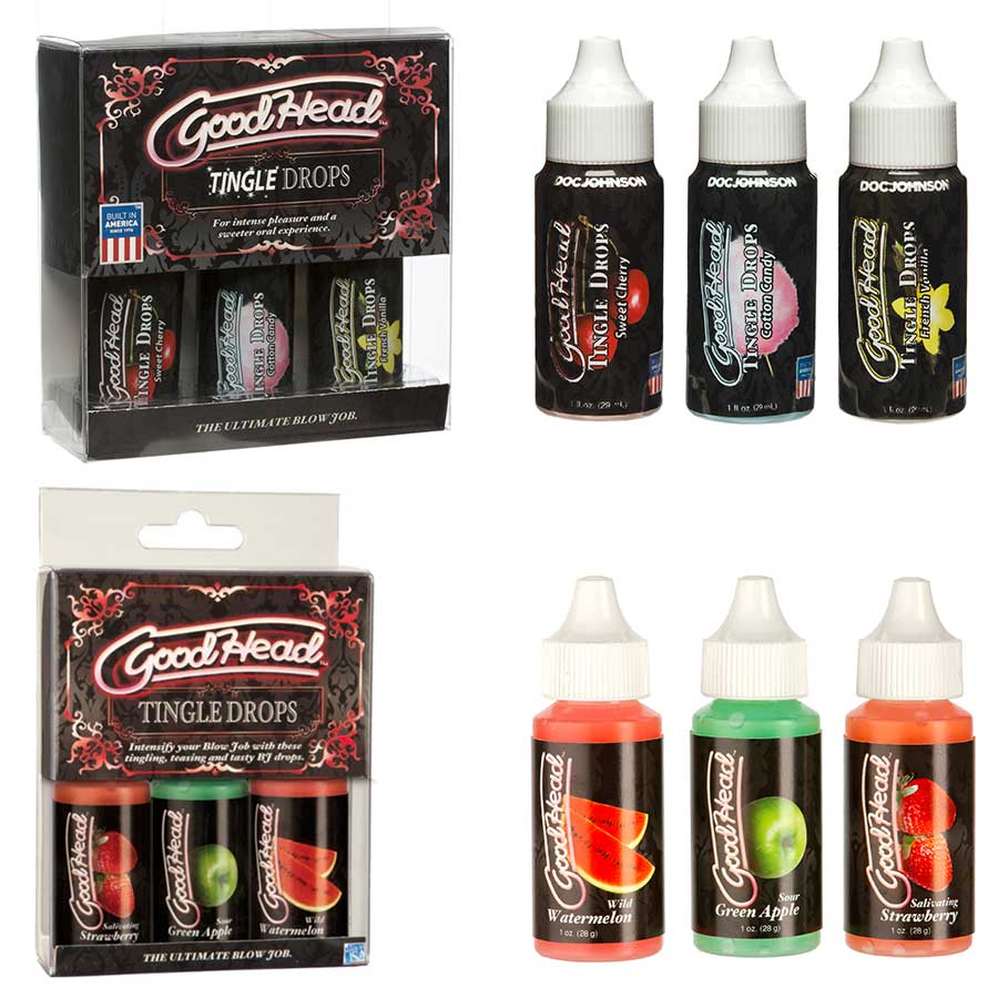 Good Head Blow Job Tingle Drops 3 Pack Set by Doc Johnson Oral Enhancer