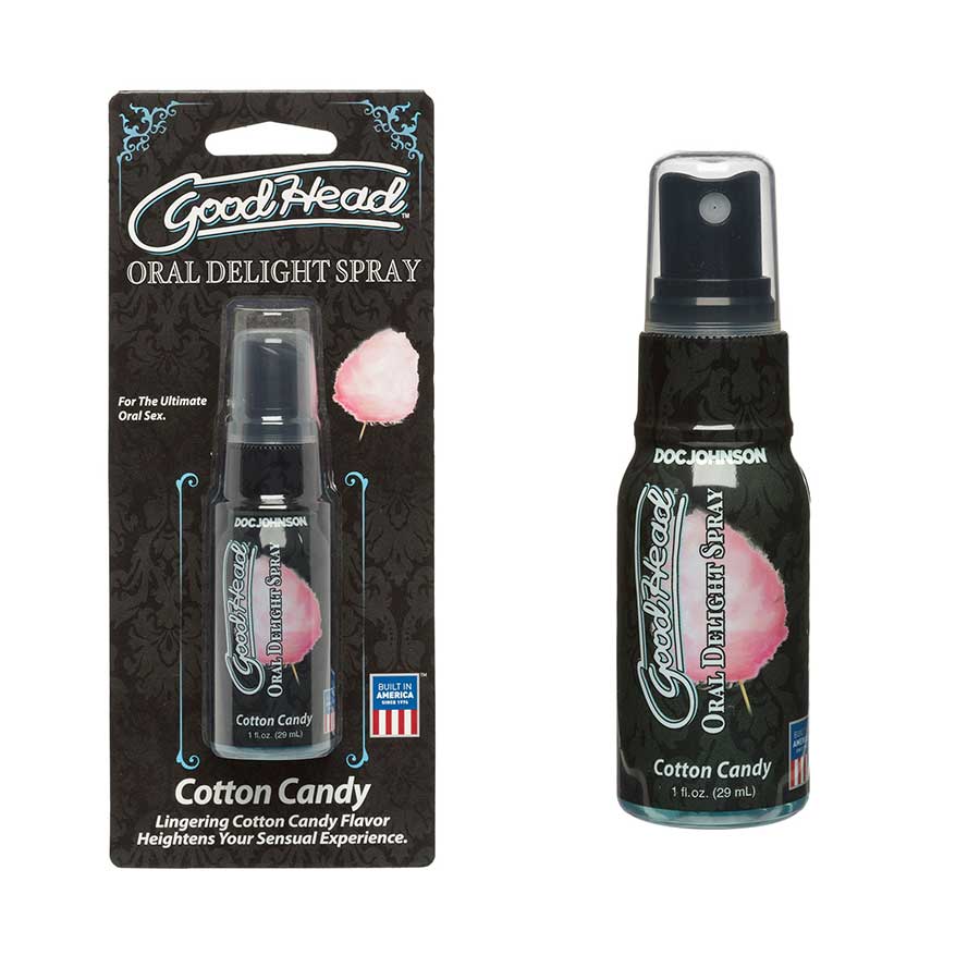 Good Head Oral Delight Flavored Blow Job Spray by Doc Johnson | 1 oz Oral Enhancer Cotton Candy