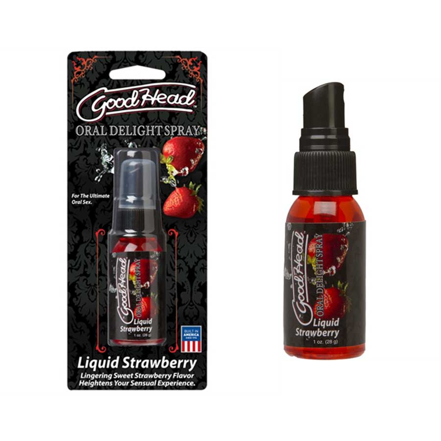 Good Head Oral Delight Flavored Blow Job Spray by Doc Johnson | 1 oz Oral Enhancer Strawberry