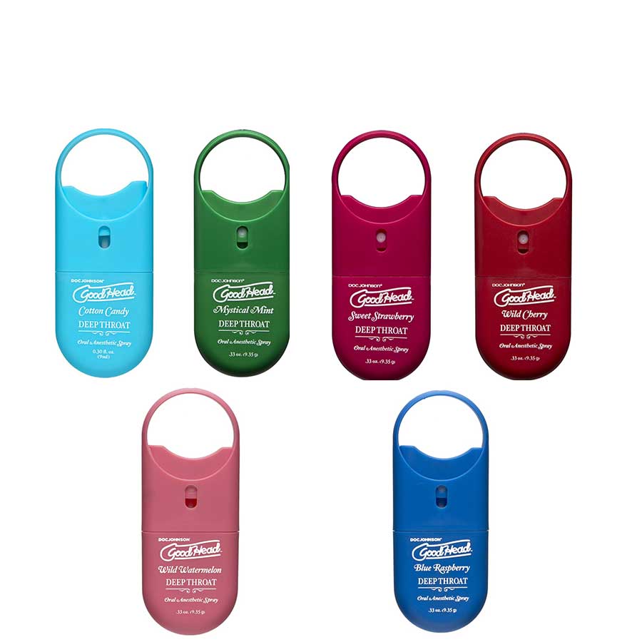 Good Head TO-GO Deep Throat Flavored Oral Sex Numbing Spray | .33 oz Oral Enhancer