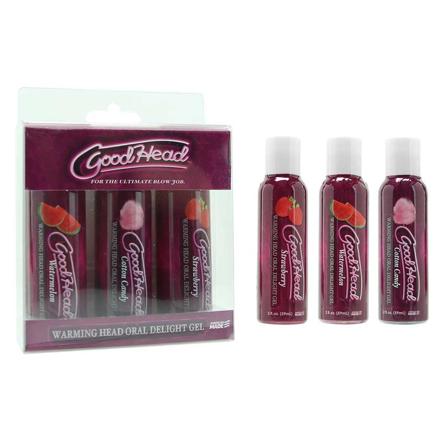 Good Head Warming Head Flavored Oral Sex Delight Gel by Doc Johnson | 3 Pack Oral Enhancer
