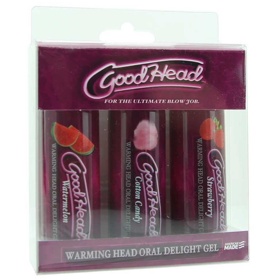 Good Head Warming Head Flavored Oral Sex Delight Gel by Doc Johnson | 3 Pack Oral Enhancer