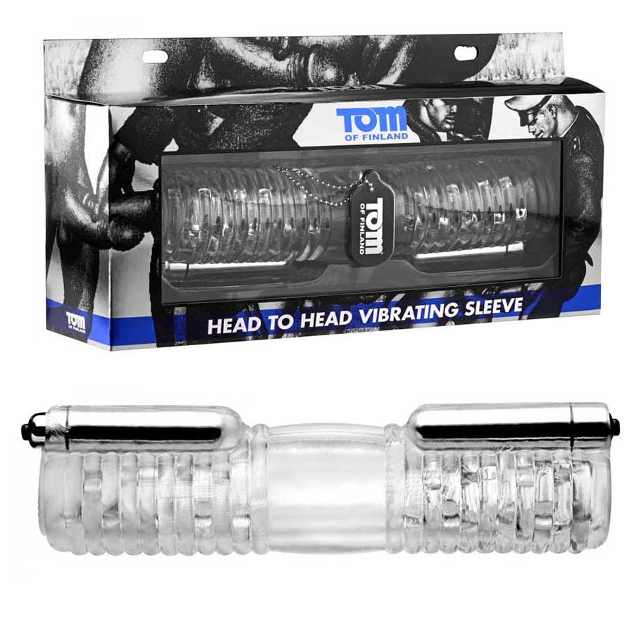 Head to Head Vibrating Masturbation Sleeve for 2 Dicks by Tom of Finland Masturbators