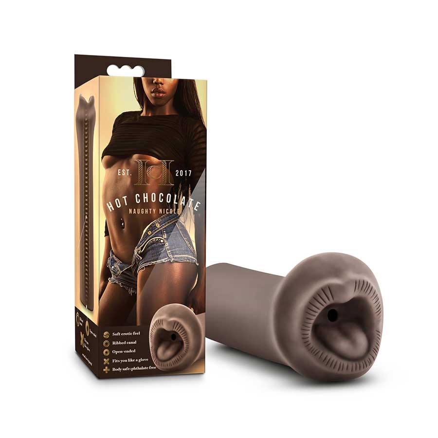 Hot Chocolate Naughty Nicole Black Oral Masturbator by Blush Novelties Masturbators