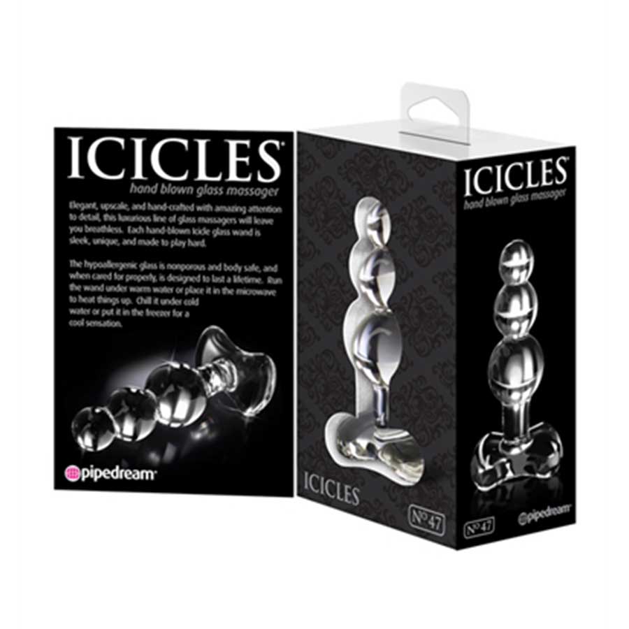 Icicles No. 47 Clear Glass Anal Plug for Men by Pipedream Products Icicles No. 47 Clear Glass Anal Plug for Men by Pipedream Products