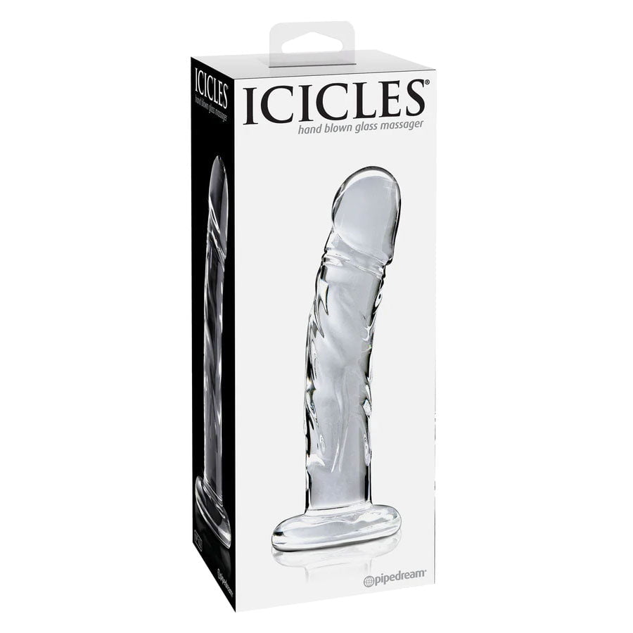Icicles No. 62 Clear Glass 6.5 Inch Dildo by Pipedream Products Dildos