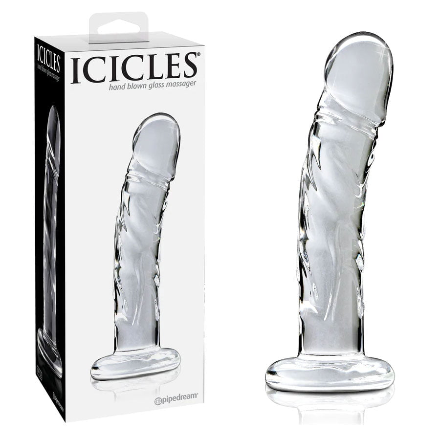 Icicles No. 62 Clear Glass 6.5 Inch Dildo by Pipedream Products Dildos