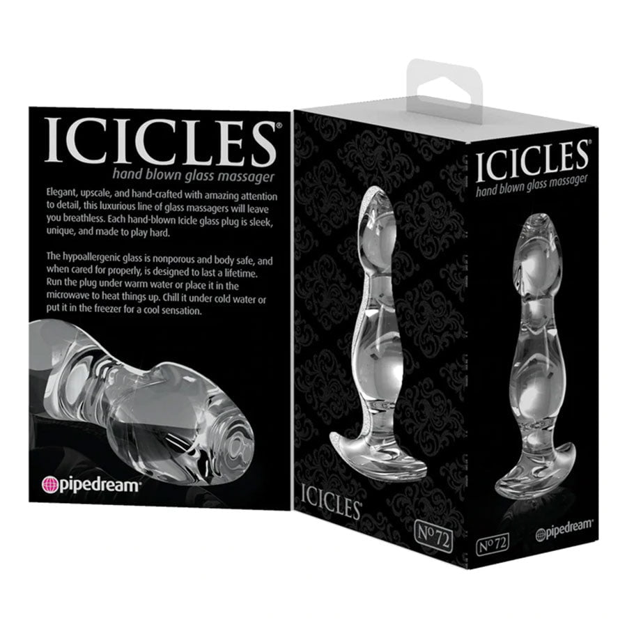 Icicles No. 72 Clear Glass Anal Plug for Men by Pipedream Products Icicles No. 72 Clear Glass Anal Plug for Men by Pipedream Products