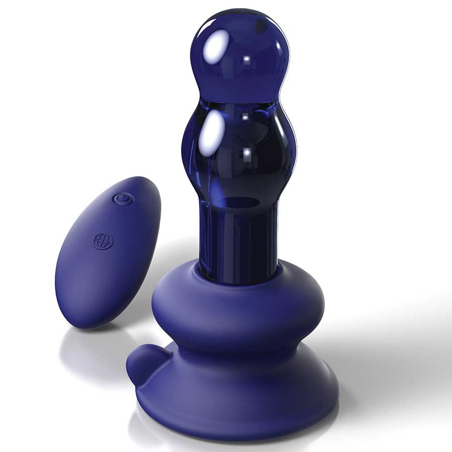 Icicles No. 83 Vibrating Blue Glass Anal Probe by Pipedream Anal Sex Toys