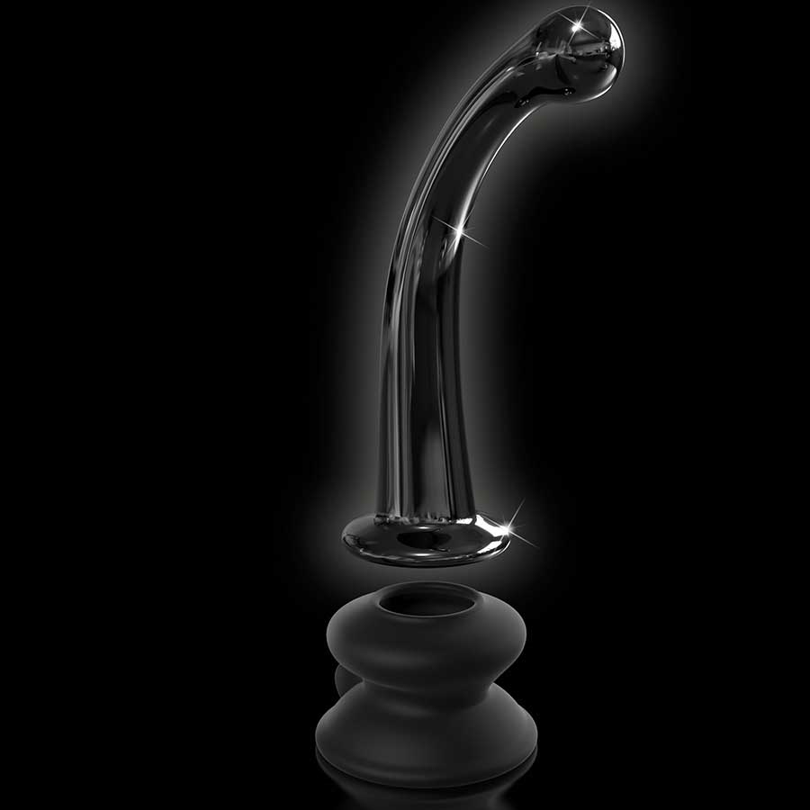 Icicles No. 87 Black Glass Suction Cup Dildo by Pipedream Products Prostate Massagers