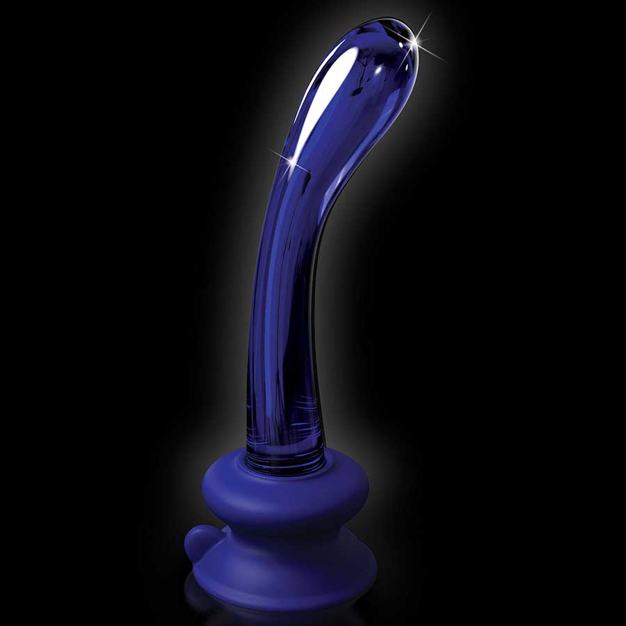 Icicles No. 89 Blue Glass Anal Dildo with Suction Cup by Pipedream Products Prostate Massagers