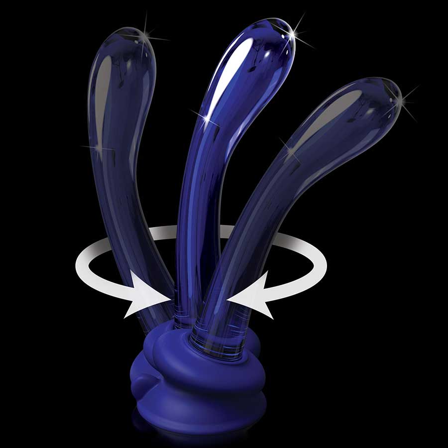 Icicles No. 89 Blue Glass Anal Dildo with Suction Cup by Pipedream Icicles No. 89 Blue Glass Anal Dildo with Suction Cup by Pipedream