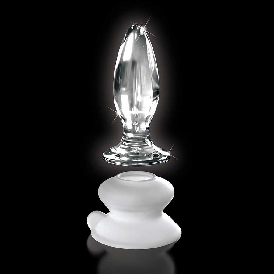 Icicles No. 91 Clear Glass Butt Plug with Suction Cup by Pipedream Icicles No. 91 Clear Glass Butt Plug with Suction Cup by Pipedream