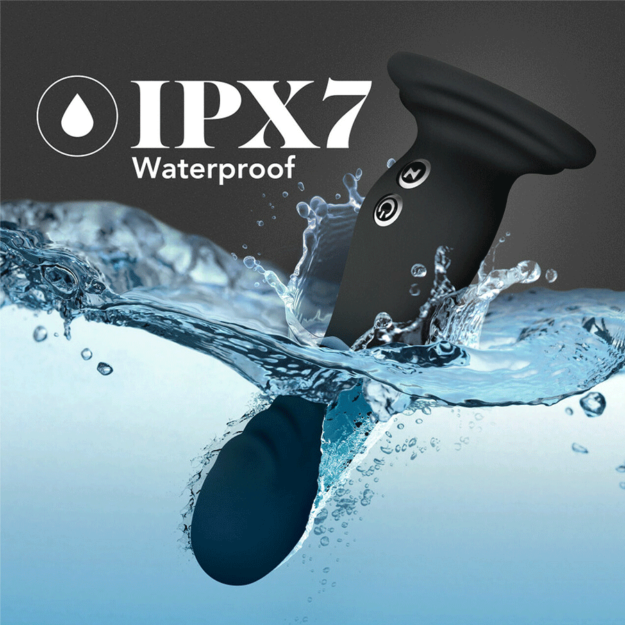 Impressions N1 Black Vibrating Silicone Anal Dildo with Suction Cup by Blush Novelties Dildos