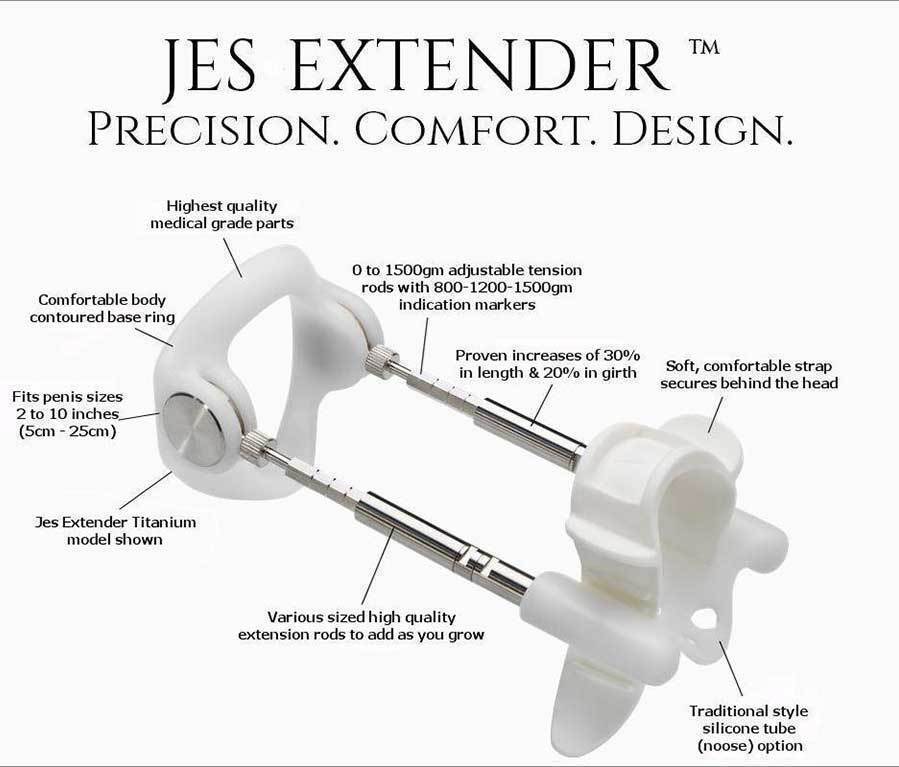 Jes Titanium Penis Extender Cock Stretching Device for Penile Enhancement Penis Extenders