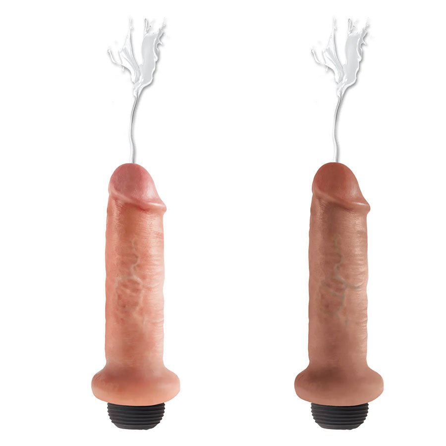 King Cock 6 Inch Squirting Realistic Dildo (Tan/White) Dildos