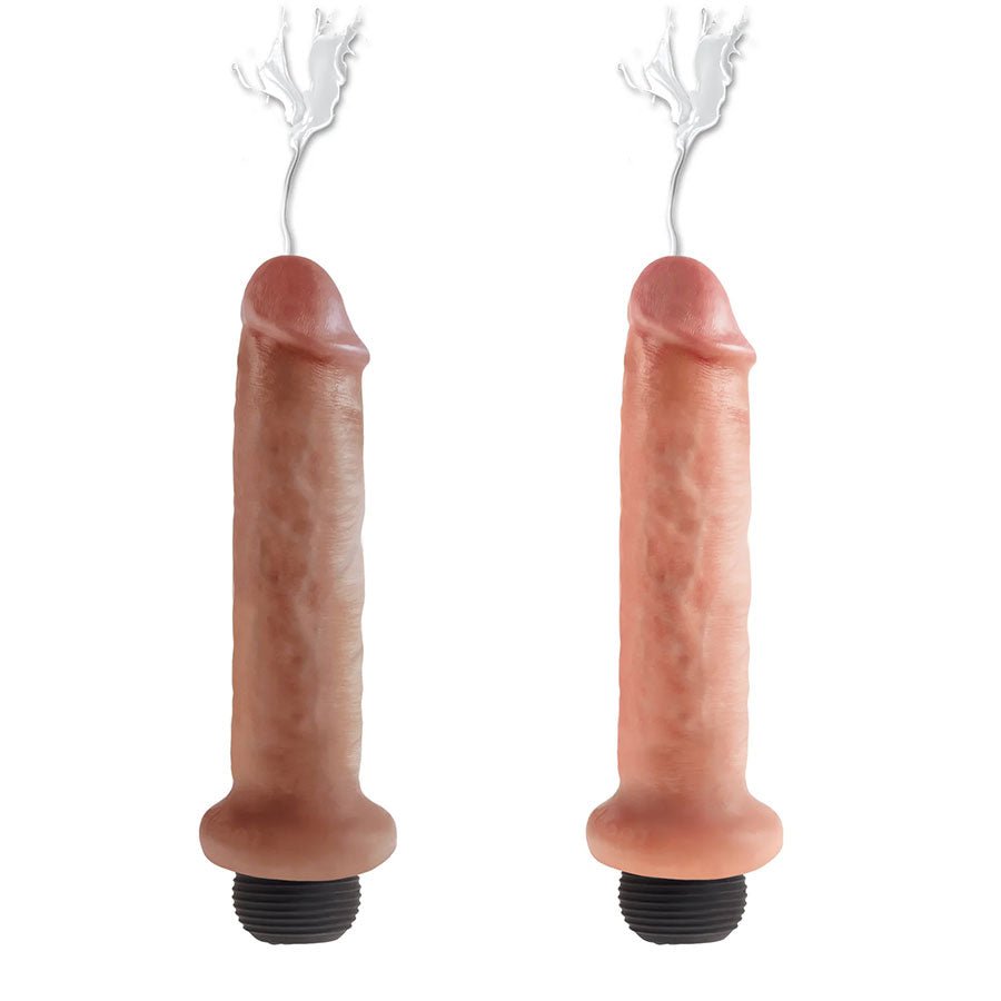 King Cock 7 Inch Squirting Realistic Dildo (Tan/White) Dildos
