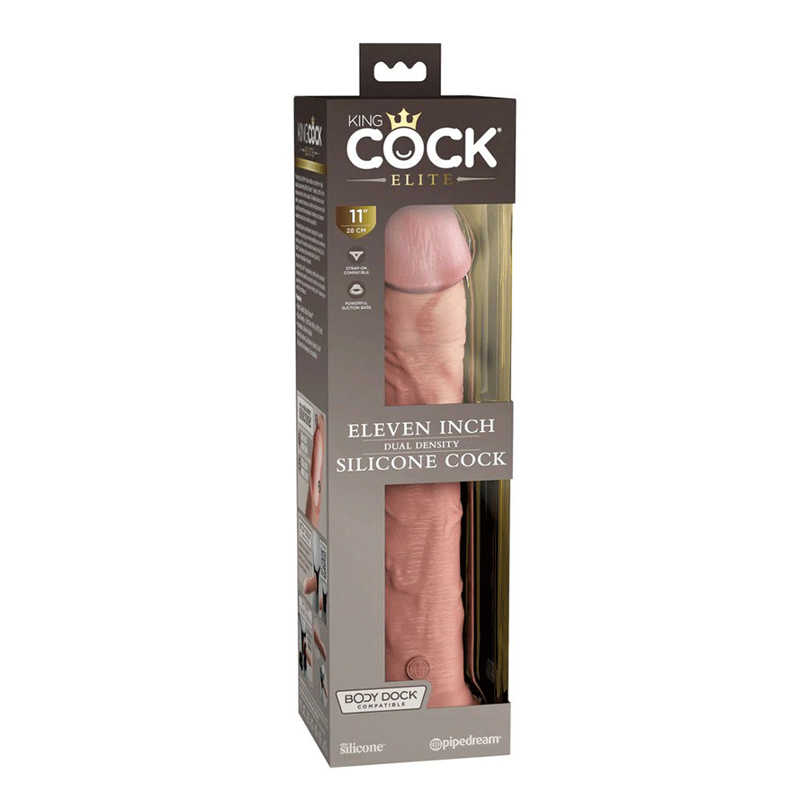 King Cock Elite 11 Inch Dual Density Silicone Dildo by Pipedream Products Dildos