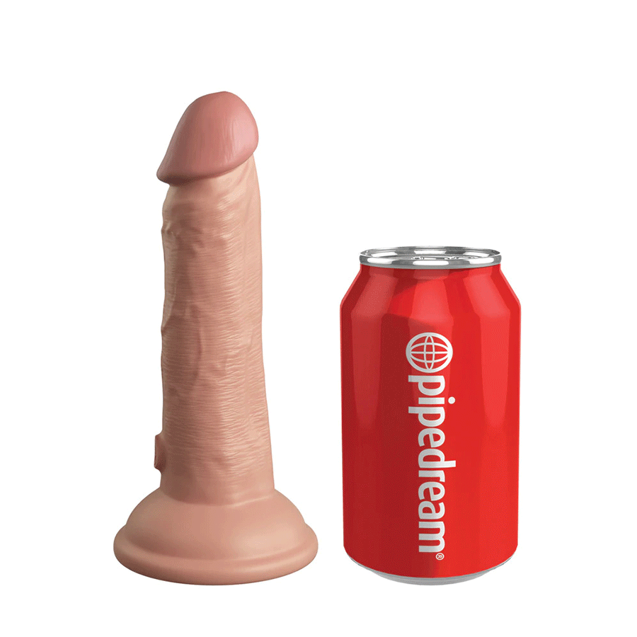 King Cock Elite 6 Inch Vibrating Silicone Dual Density Dong by Pipedream Products Dildos