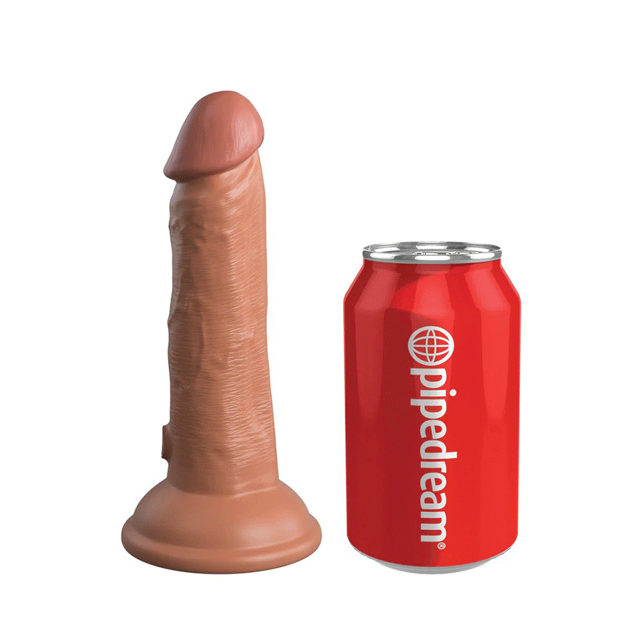 King Cock Elite 6 Inch Vibrating Silicone Dual Density Dong by Pipedream Products Dildos