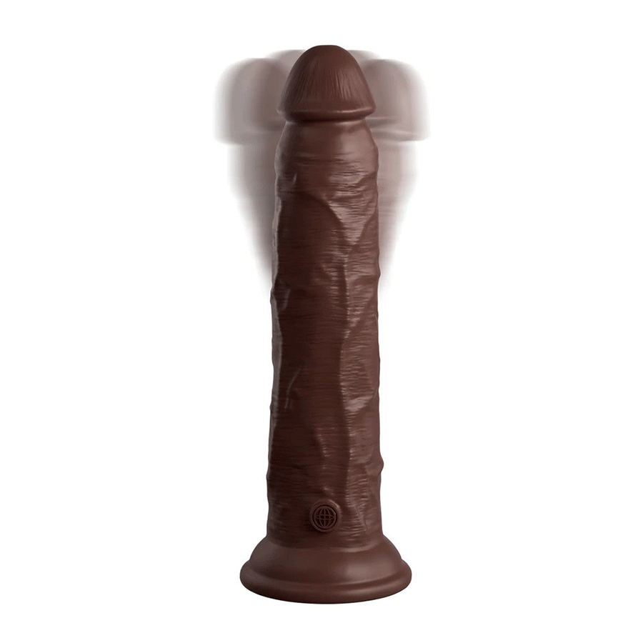 King Cock Elite 9 Inch Dual Density Vibrating Silicone Dildo with Remote Dildos