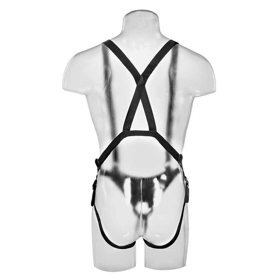 King Cock Tan 10 Inch Hollow Strap On Penis Extension with Suspender Harness Cock Sheaths