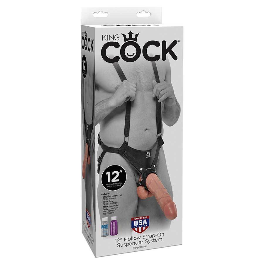 King Cock Tan Strap On Penis Extension Sleeve 12 Inch Cock Sheath