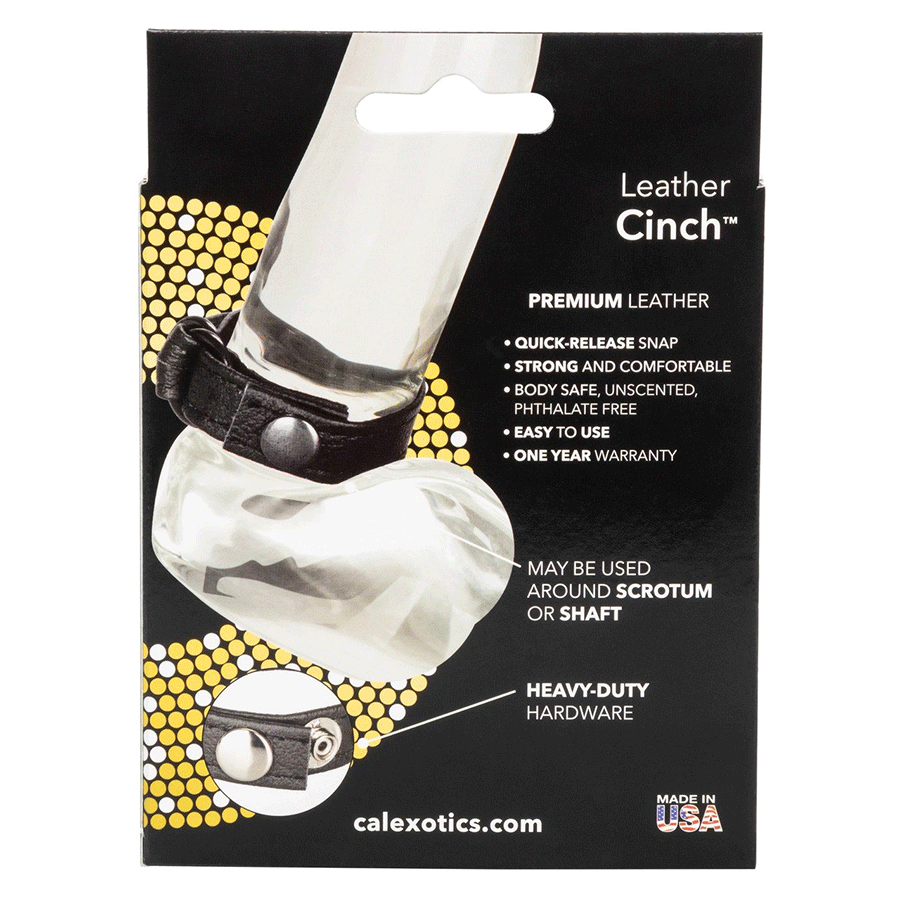 Leather Cinch Adjustable Cock Ring by Cal Exotics Cock Rings